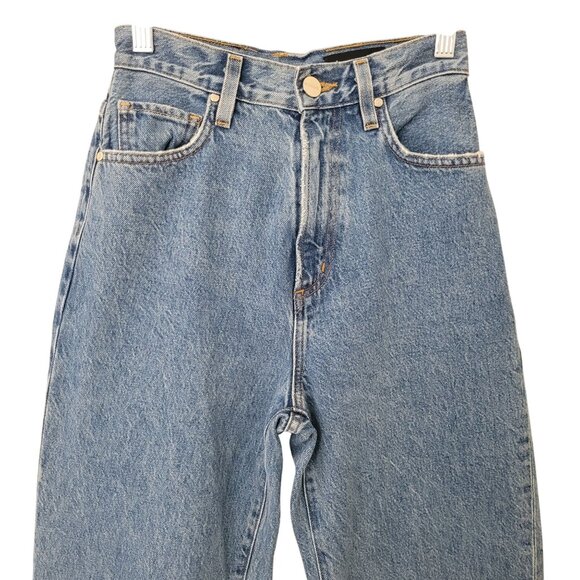 Goldsign High Waist Tapered Jeans Womens Size 23 Blue Cotton Denim - Picture 5 of 10